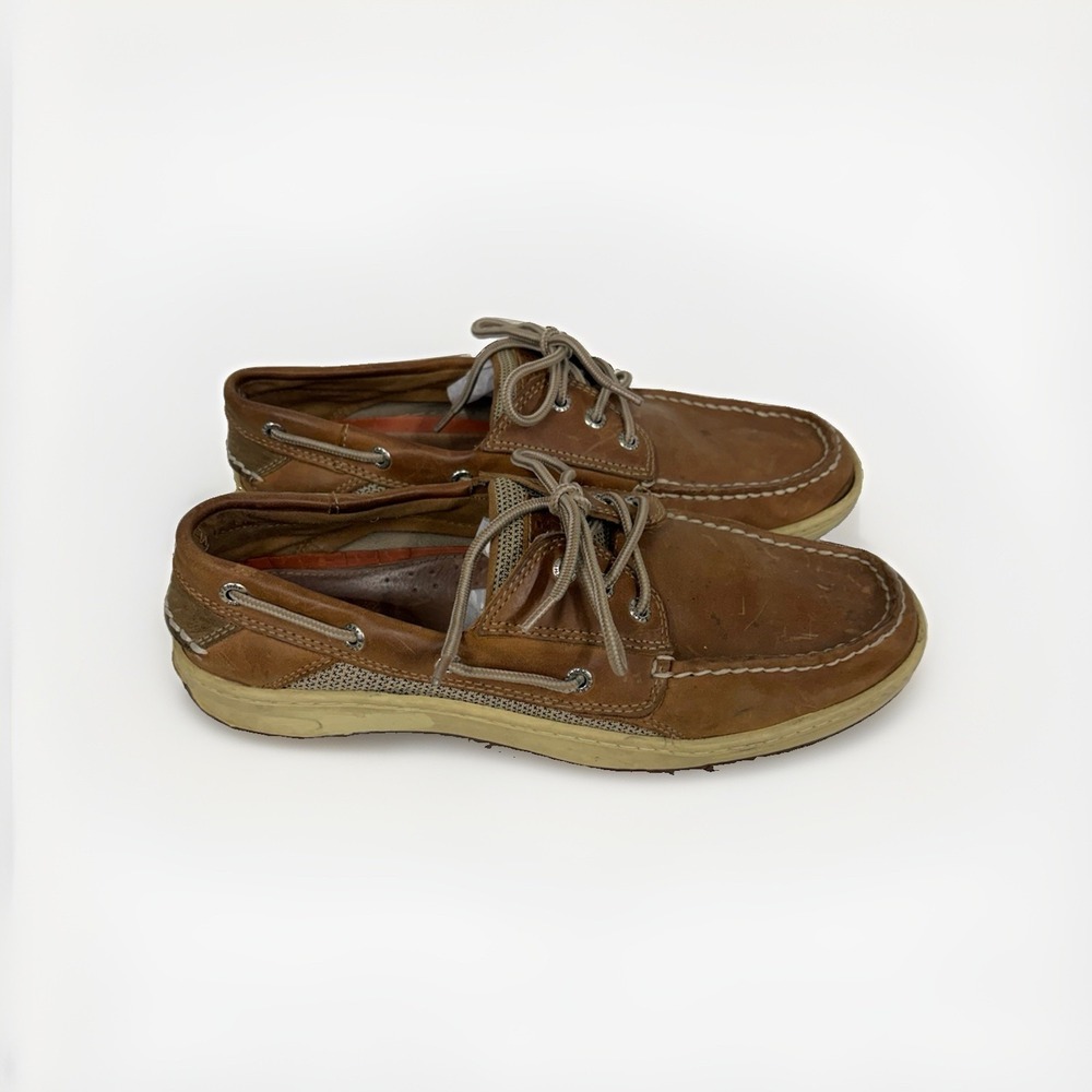 Sperry Top-Sider Billfish Men's 10.5M Brown Leather 3 Eye Boat Shoes 0799320 T1
